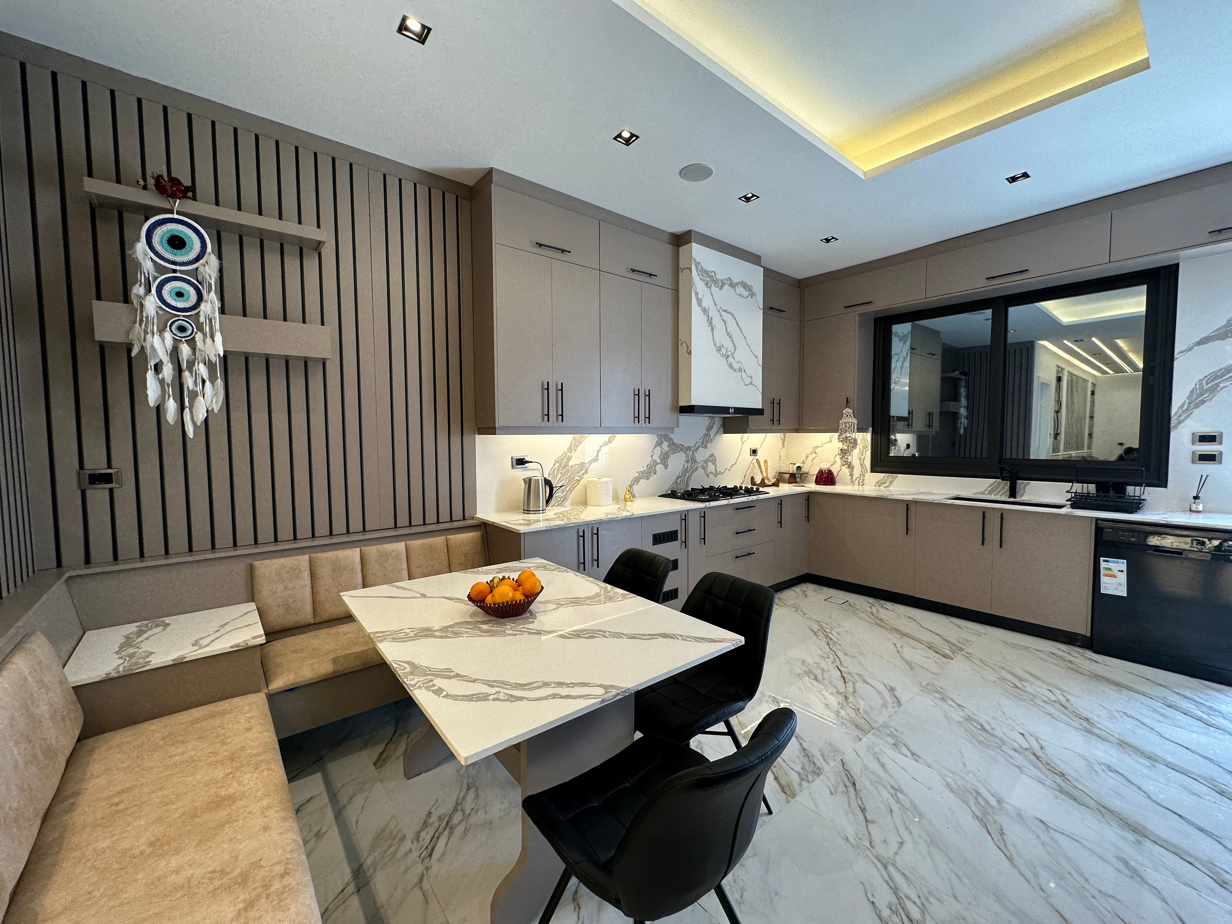 Core Kitchens -Artico Kitchen with Veined Accents  Lamenate